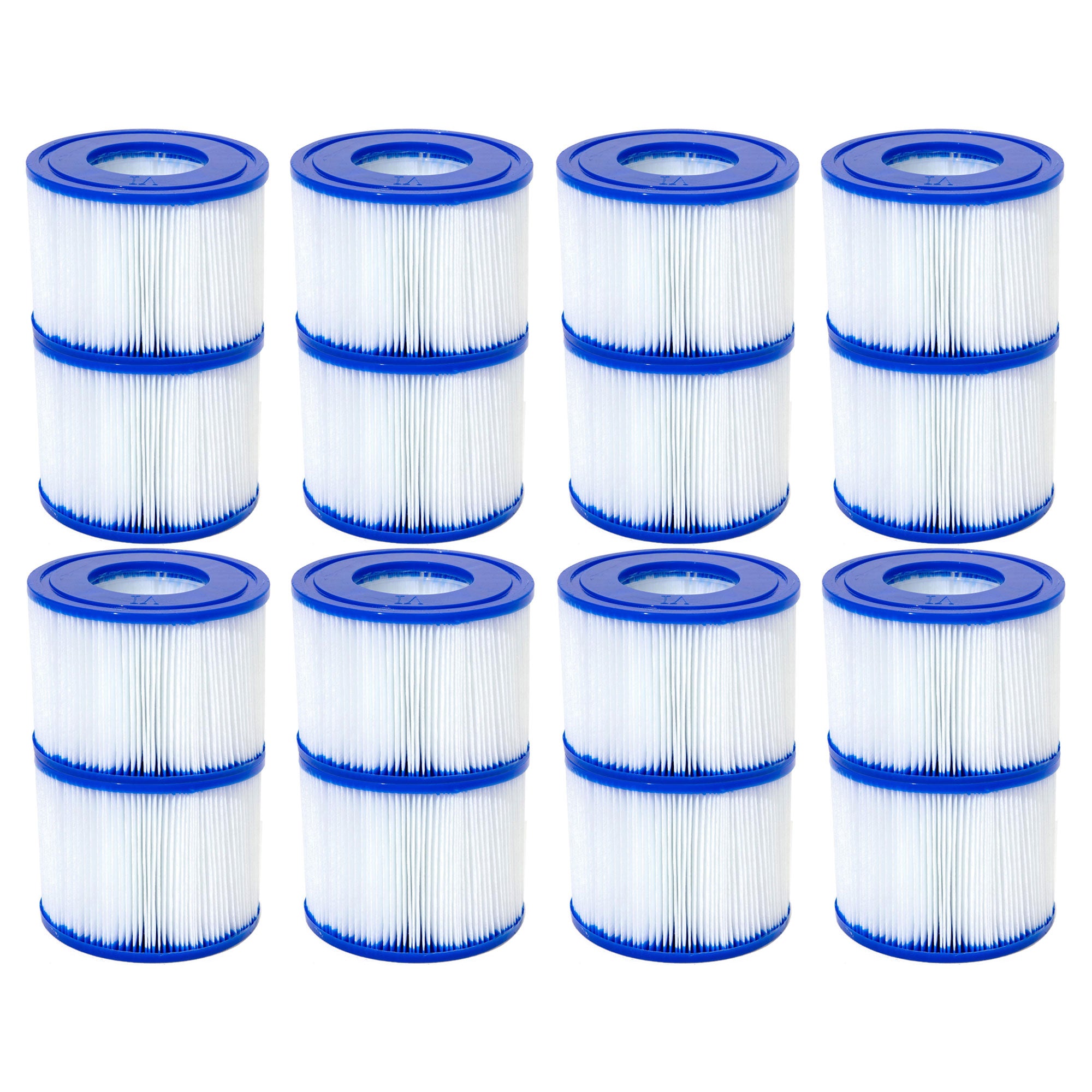 Bestway SaluSpa Type VI Inflatable Hot Tub Replacement Filter Cartridge (8 Pack) - VMInnovations