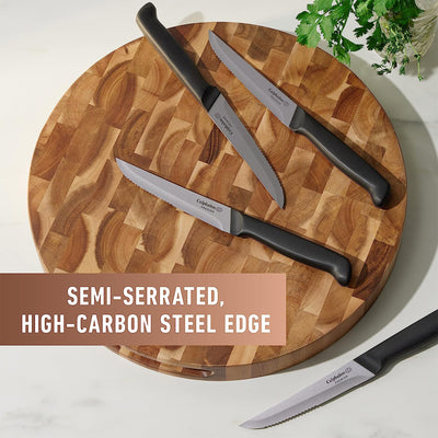 Calphalon Premier Cutlery SharpIN 8 Piece High Carbon Steel Steak Knife Set - VMInnovations