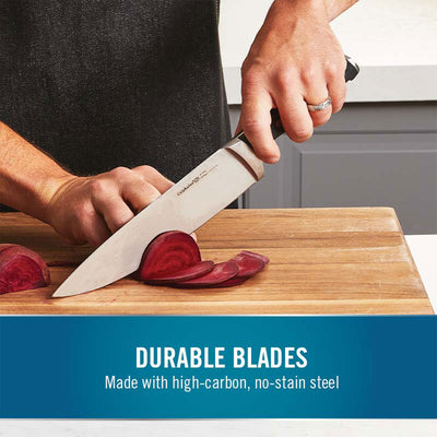 Calphalon Classic 15 Piece Kitchen Knife Cutlery Set with Self Sharpening Block - VMInnovations