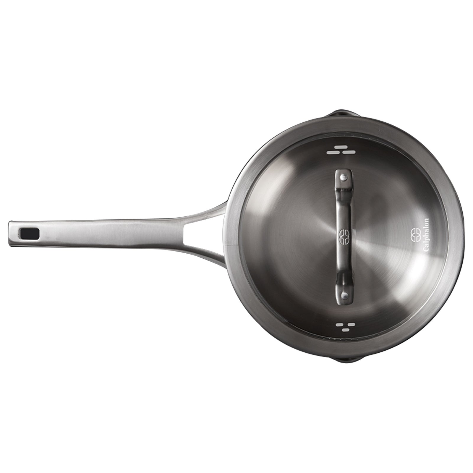 Calphalon Premier 3.5 Qt Stainless Steel Sauce Pan with Cover and Handle, Silver - VMInnovations