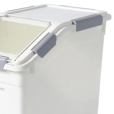 HANAMYA 33 Liter Rice Storage Container w/ Handle, Wheels & Measuring Cup(Used)