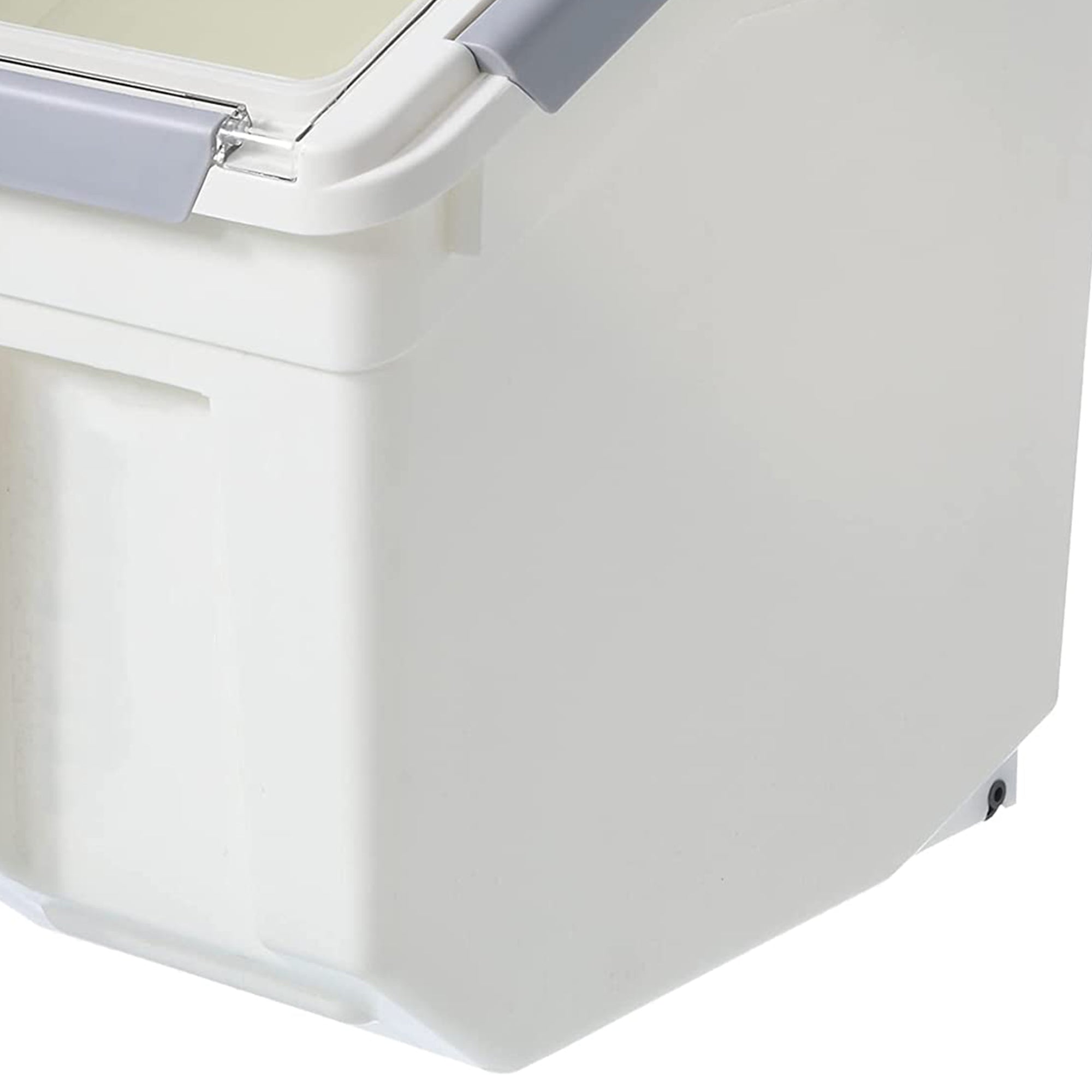 HANAMYA 25 Liter Storage Container with Wheels and Measuring Cup, White (Used) - VMInnovations