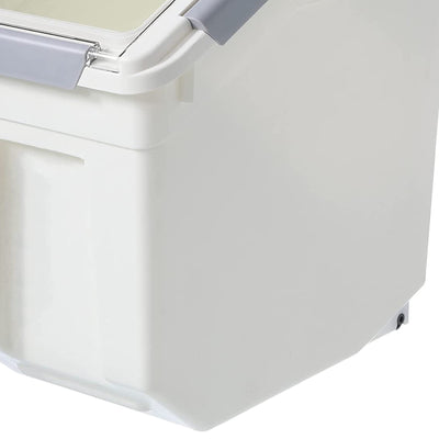 HANAMYA 25 Liter Storage Container with Wheels and Measuring Cup, White (Used) - VMInnovations