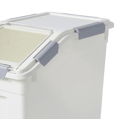 HANAMYA 33L Storage Container w/Wheels & Measuring Cup,White(Set of 2)(Used) - VMInnovations