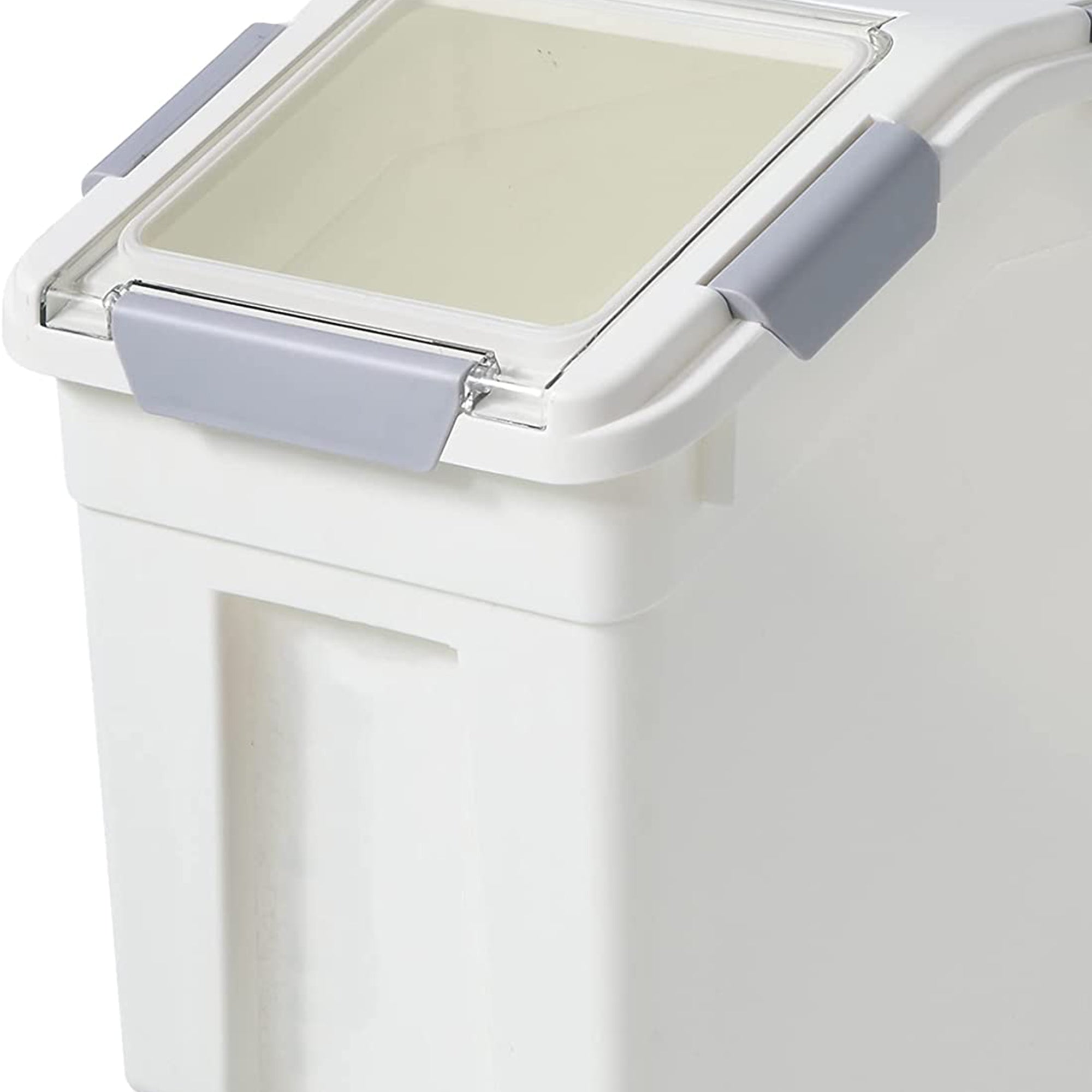HANAMYA 8L Storage Container with Wheels & Measuring Cup, White(Set of 2) (Used) - VMInnovations