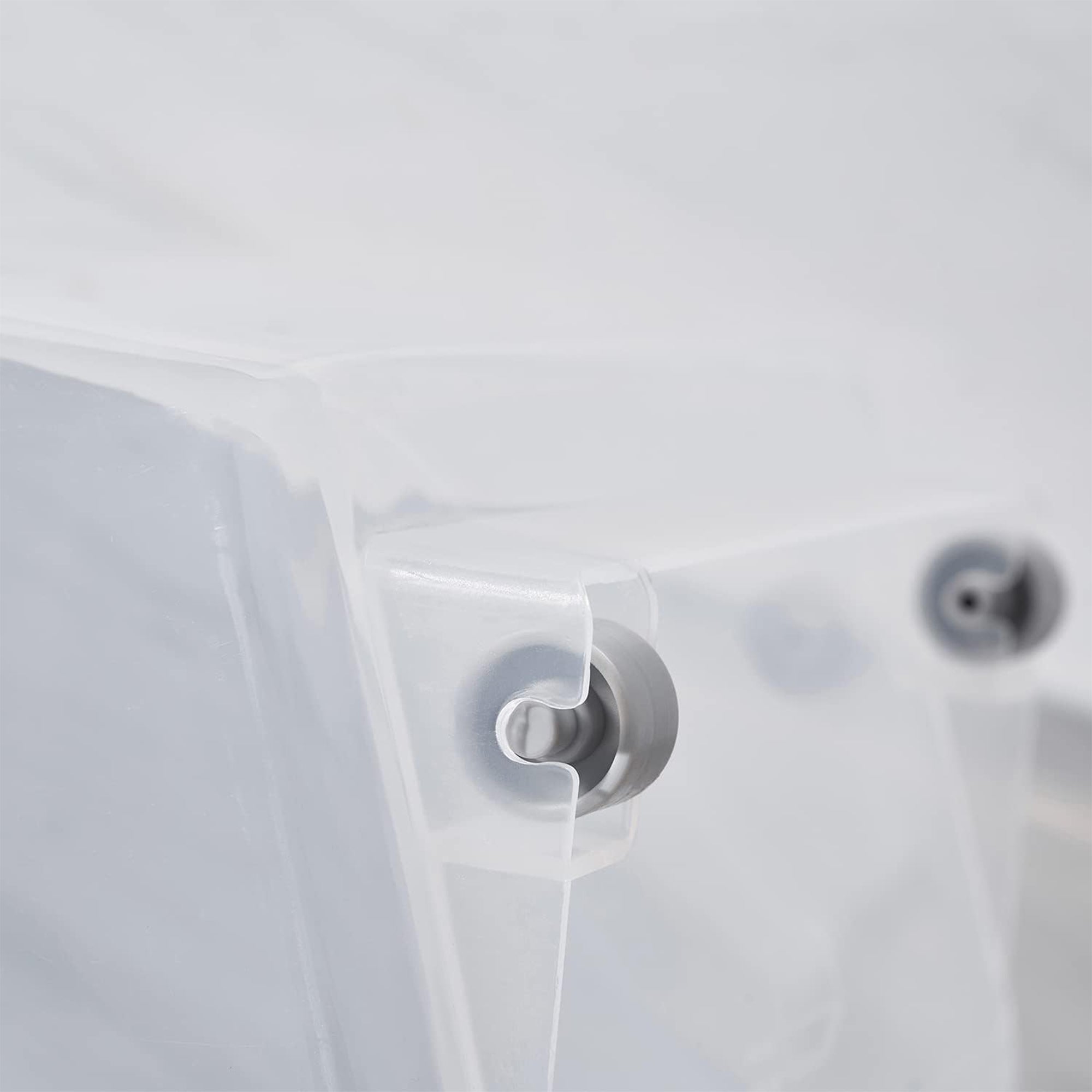 HANAMYA 15L Storage Container w/Wheels & Measuring Cup, Clear (Set of 2) (Used) - VMInnovations