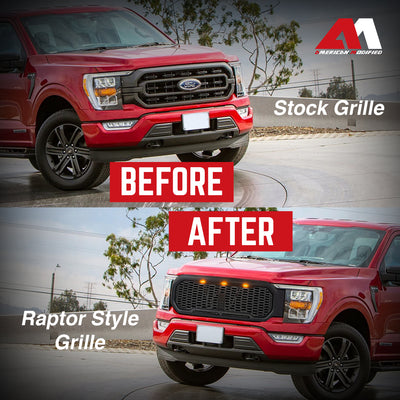 AMERICAN MODIFIED Raptor Style Grille w/Lights for 2021-2023 Ford F150(Open Box) - VMInnovations