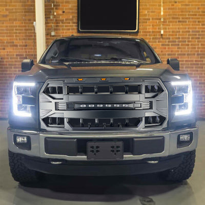 AMERICAN MODIFIED Armor Grille w/Off Road Lights 2015-2017 Ford F150 (Open Box)