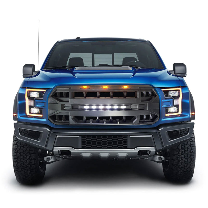 AMERICAN MODIFIED Armor Grille with Off Road Lights for 2015-2017 Ford F150