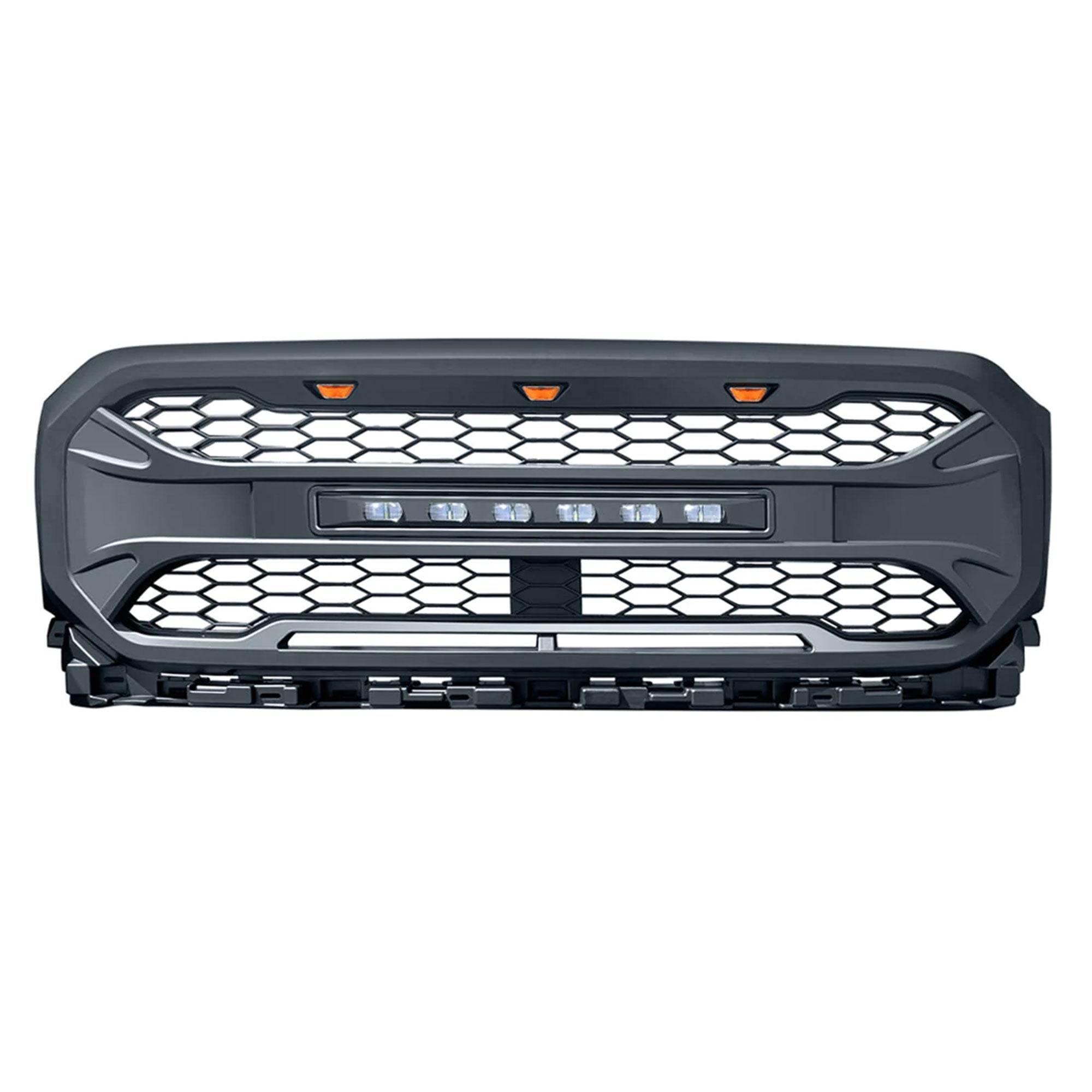 AMERICAN MODIFIED Armor Grille Compatible w/21-23 Ford F150, Black (For Parts) - VMInnovations