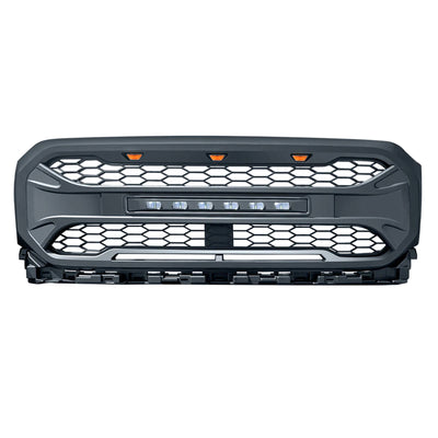 AMERICAN MODIFIED Armor Grille Compatible w/21-23 Ford F150, Black (For Parts) - VMInnovations