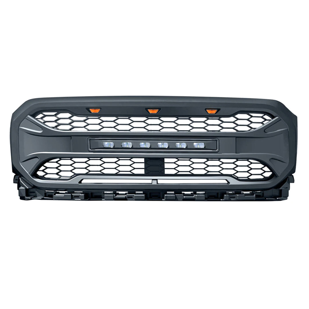 AMERICAN MODIFIED Grille Compatible 2021 to 2023 Ford F150, Black (Open Box) - VMInnovations