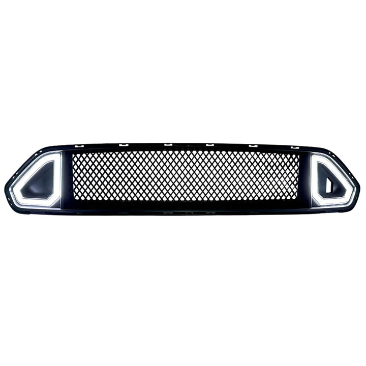 AMERICAN MODIFIED Front Mesh Upper Grille with LED DRL for 18-23 Ford Mustangs