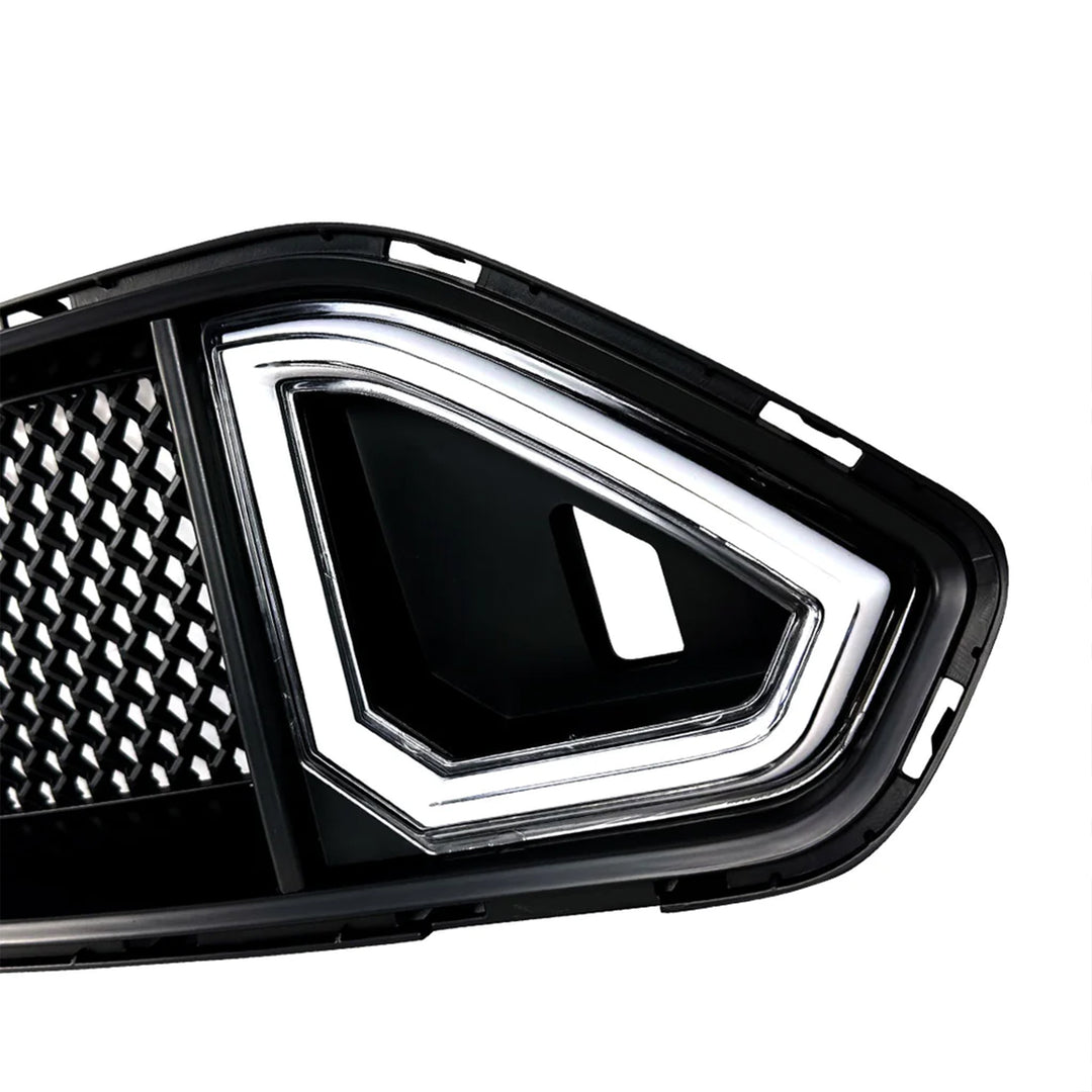 AMERICAN MODIFIED Front Mesh Upper Grille with LED DRL for 18-23 Ford Mustangs