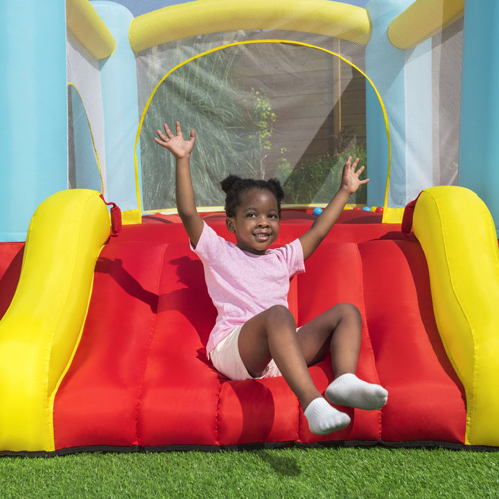 Bestway Fisher Price Mega Bouncer w/50 Play Balls, Multicolor (Open Box) - VMInnovations