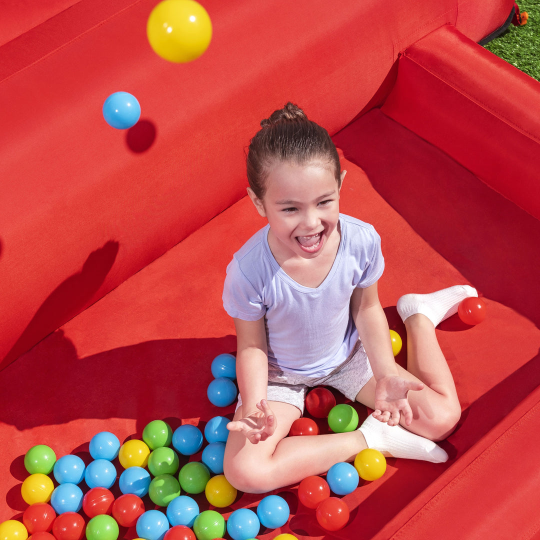 Bestway Fisher Price Mega Bouncer w/50 Play Balls, Multicolor (Open Box) - VMInnovations