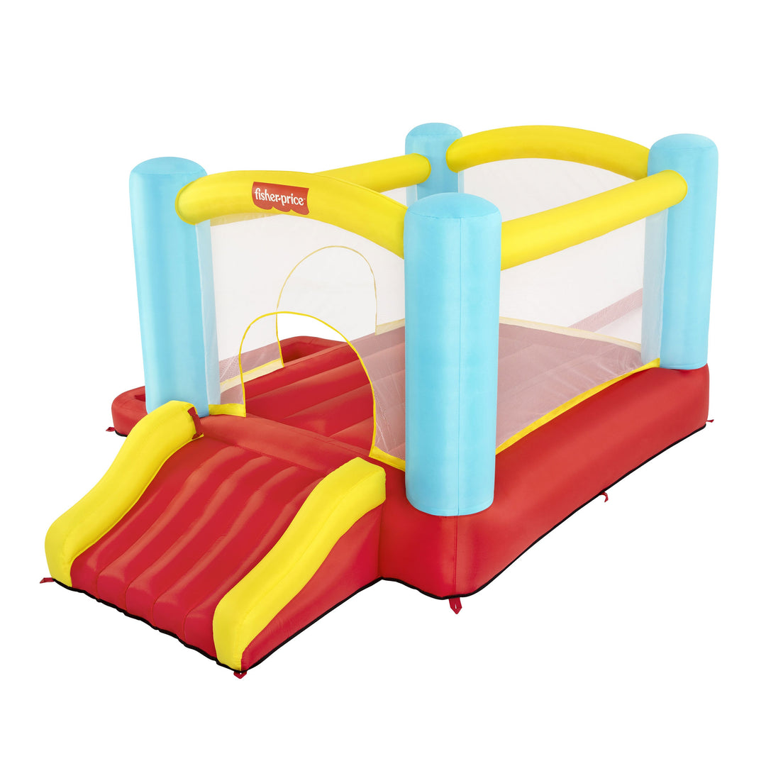 Bestway Fisher Price Mega Bouncer w/50 Play Balls, Multicolor (Open Box) - VMInnovations