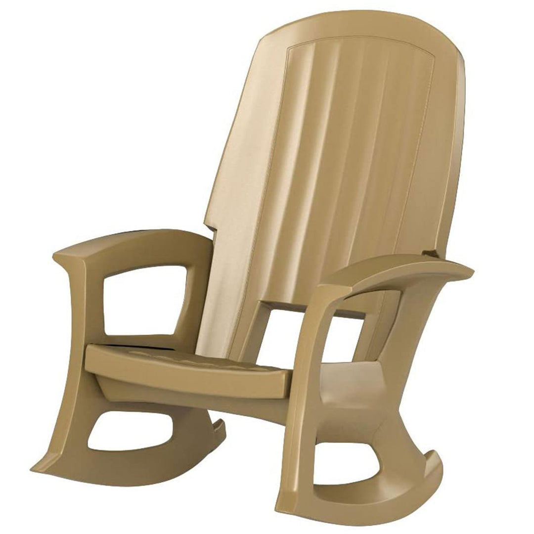 Semco Plastics Rockaway Heavy Duty All Weather Outdoor Rocking Chair (2 Pack)