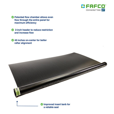 FAFCO 4x8ft Solar Pool Connected Tube (6 Pack) with Panel (6 Pack) & System Kits - VMInnovations