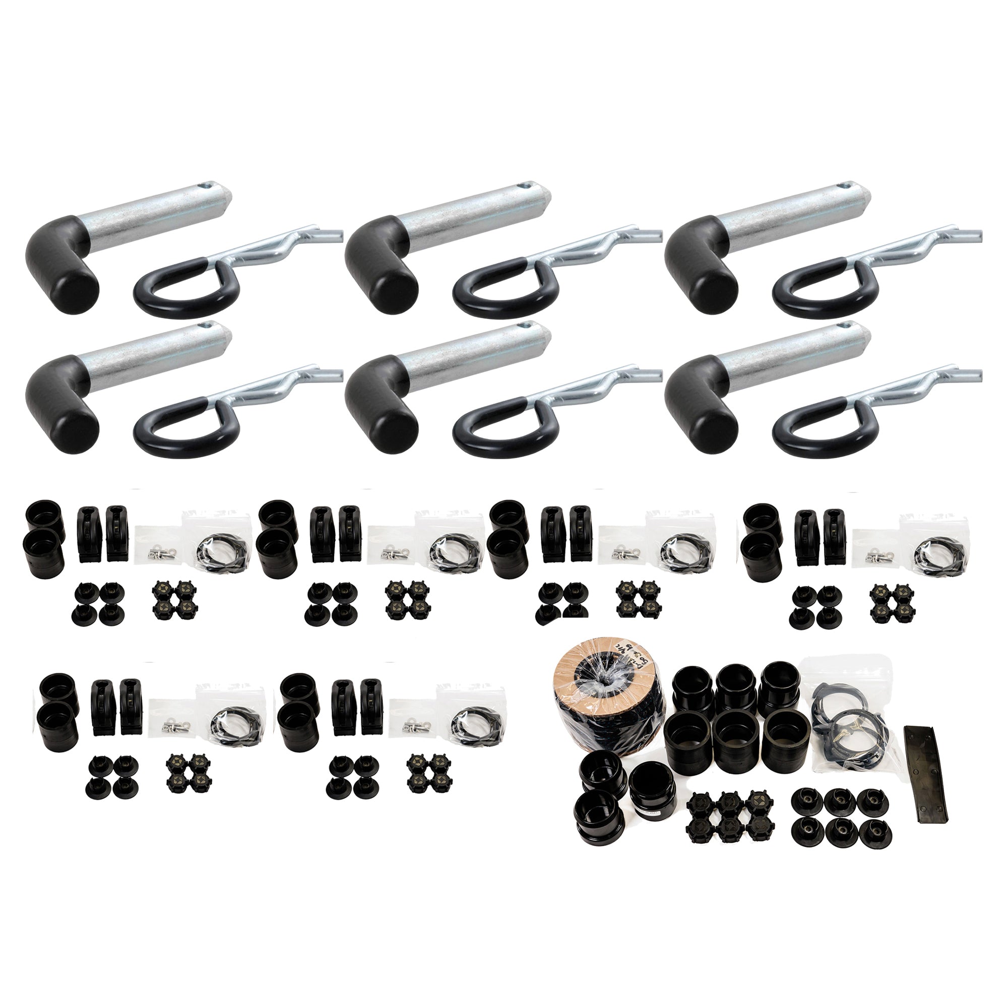 Curt 6-Set 0.5'' Hitch Pin & Clip w/FAFCO 6-Set Solar Panel Kit & Hardware Kit - VMInnovations