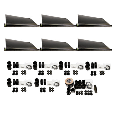 FAFCO 4x12ft Solar Pool Connected Tube (6 Pack) with Panel (6 Pack) & System Kit - VMInnovations