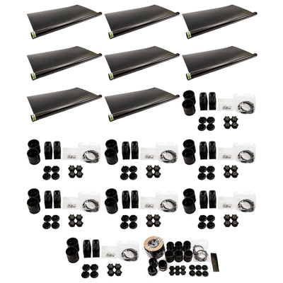 FAFCO 4x12ft Solar Pool Connected Tube (8 Pack) with Panel (8 Pack) & System Kit