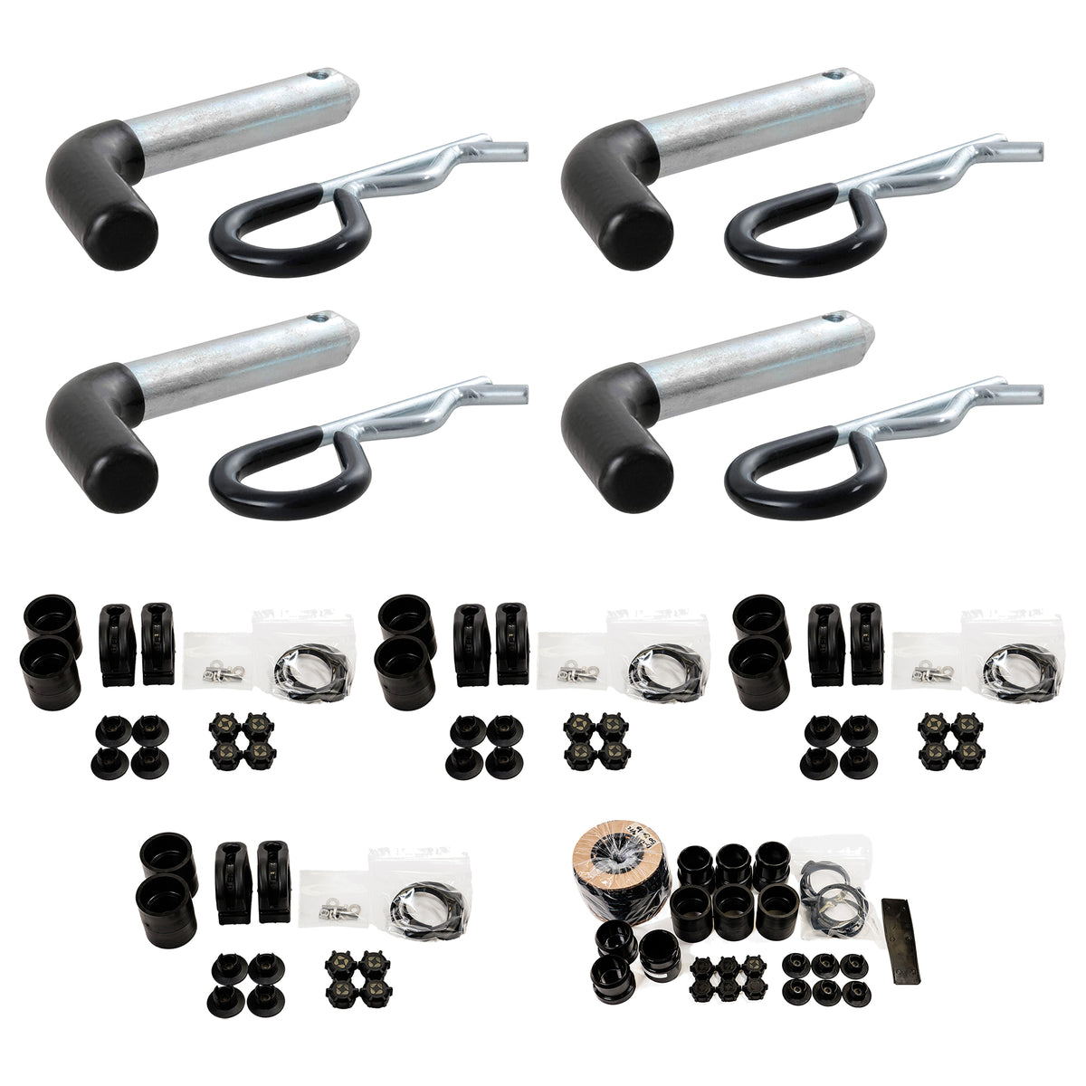 Curt 4-Set 0.5'' Hitch Pin & Clip w/FAFCO 4-Set Solar Panel Kit & Hardware Kit