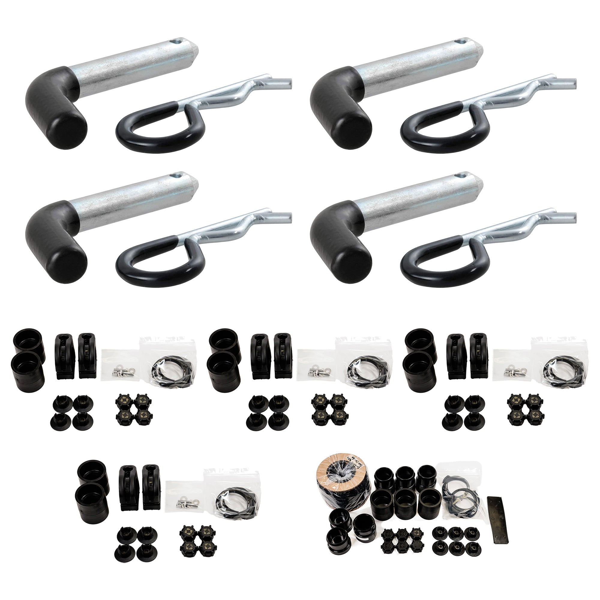 Curt 4-Set 0.5'' Hitch Pin & Clip w/FAFCO 4-Set Solar Panel Kit & Hardware Kit - VMInnovations