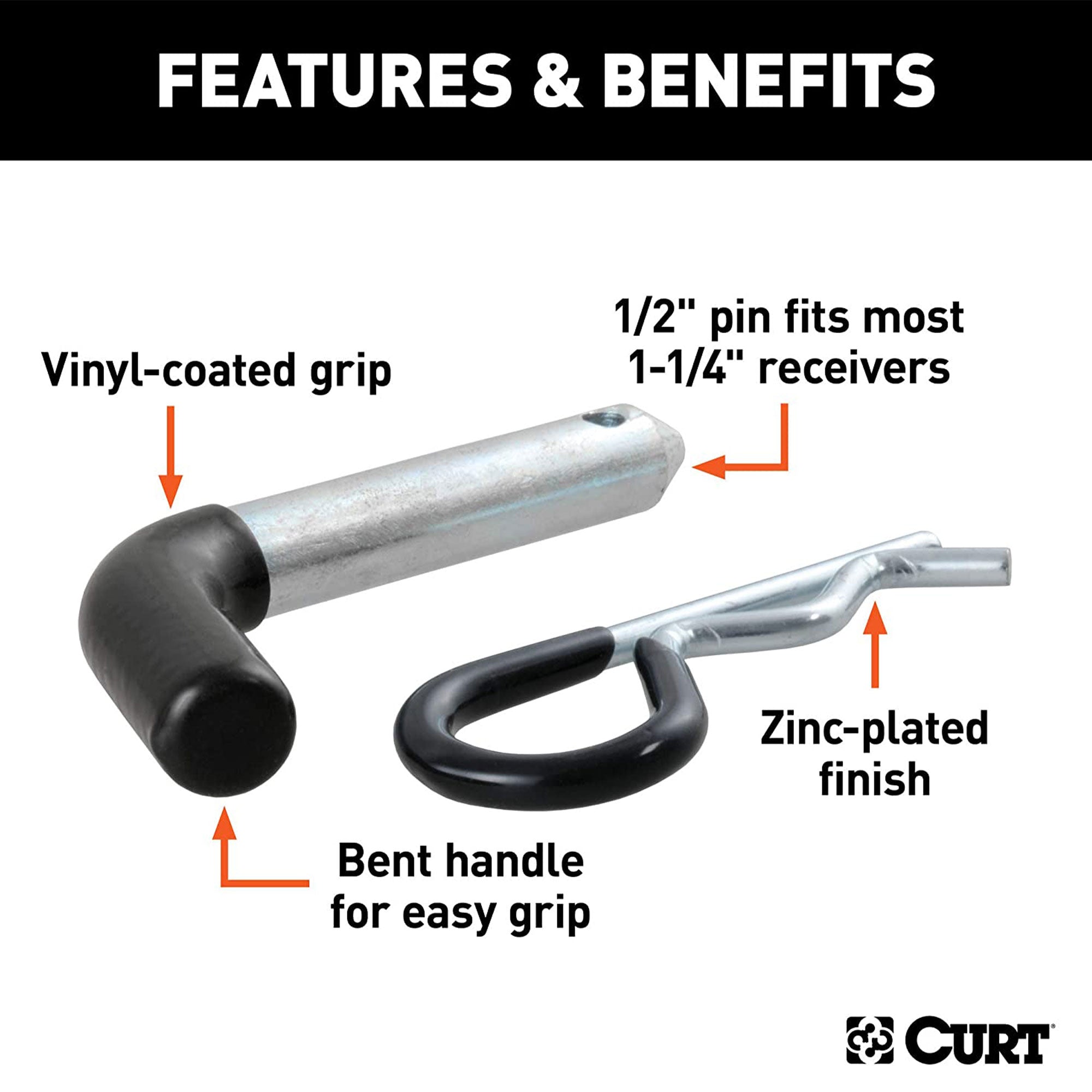 Curt 4-Set 0.5'' Hitch Pin & Clip w/FAFCO 4-Set Solar Panel Kit & Hardware Kit - VMInnovations