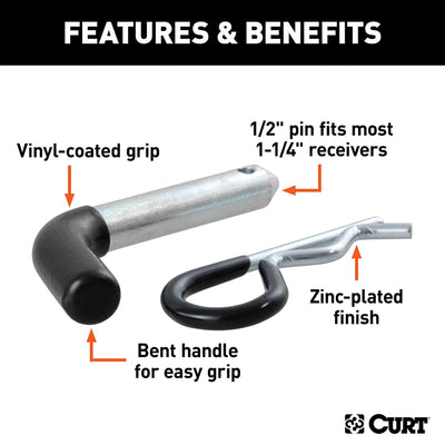 Curt 4-Set 0.5'' Hitch Pin & Clip w/FAFCO 4-Set Solar Panel Kit & Hardware Kit - VMInnovations