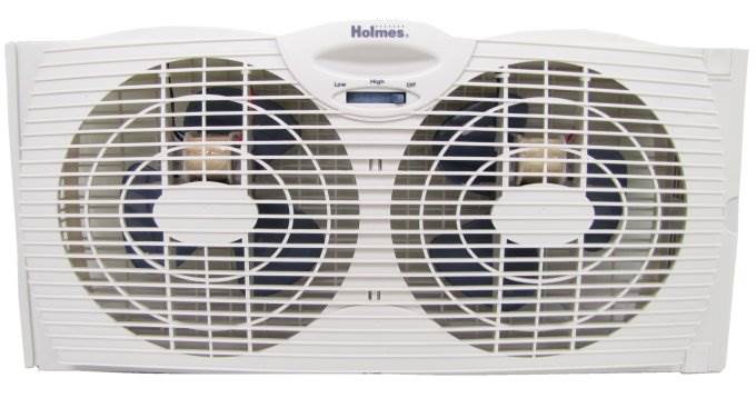 Holmes HAWF2021TG Twin Size Adjustable Window Fan 7" Dual Blade (Open Box)