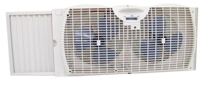Holmes HAWF2021TG Twin Size Adjustable Window Fan 7" Dual Blade (Open Box)