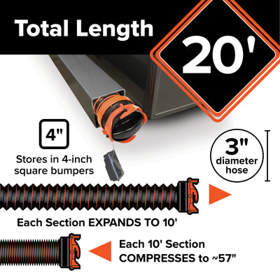 Camco RhinoEXTREME 20 Ft Sewer Hose Kit w/360 Degree Swivel Fitting (Open Box)