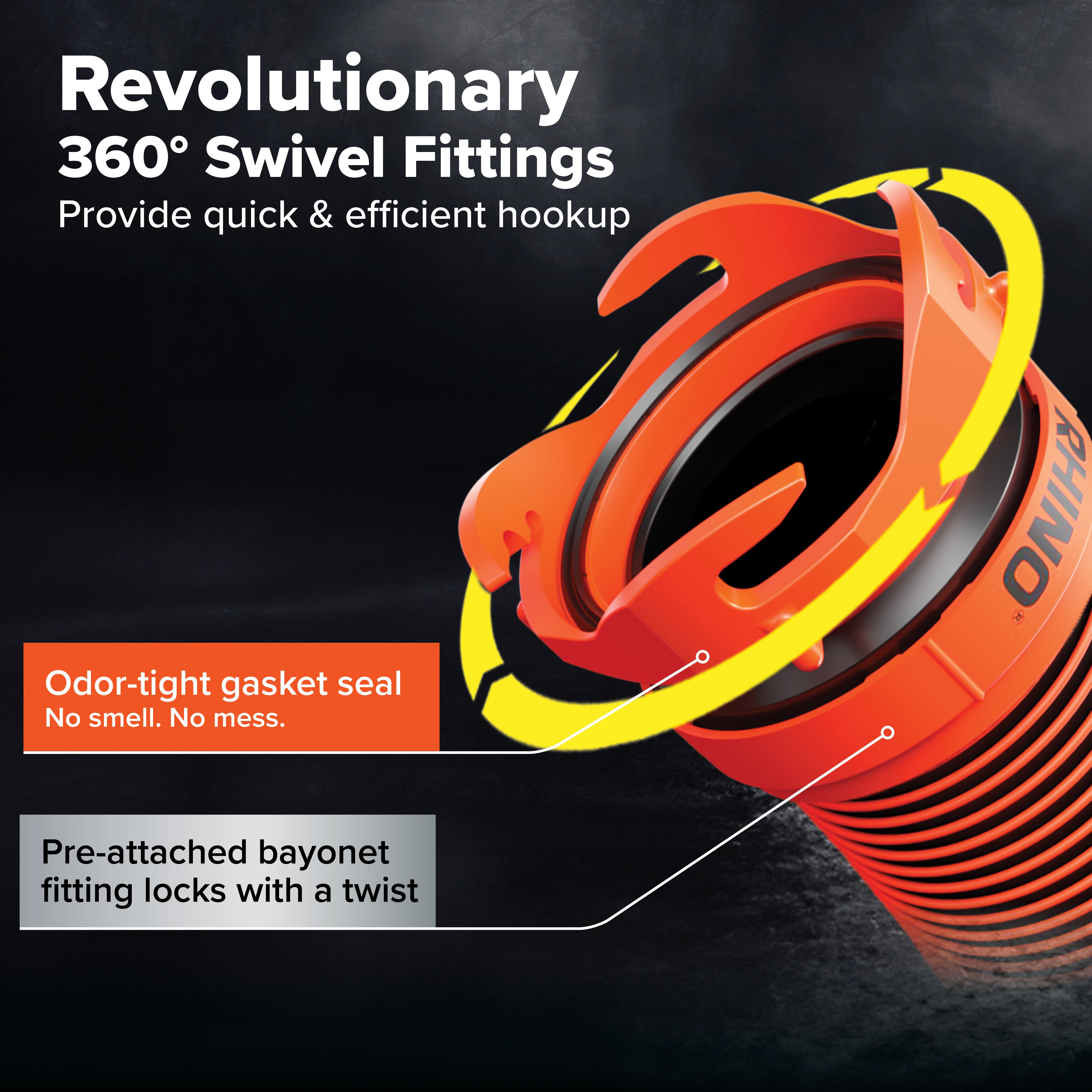 Camco RhinoEXTREME 20 Ft Sewer Hose Kit w/360 Degree Swivel Fitting (Open Box) - VMInnovations