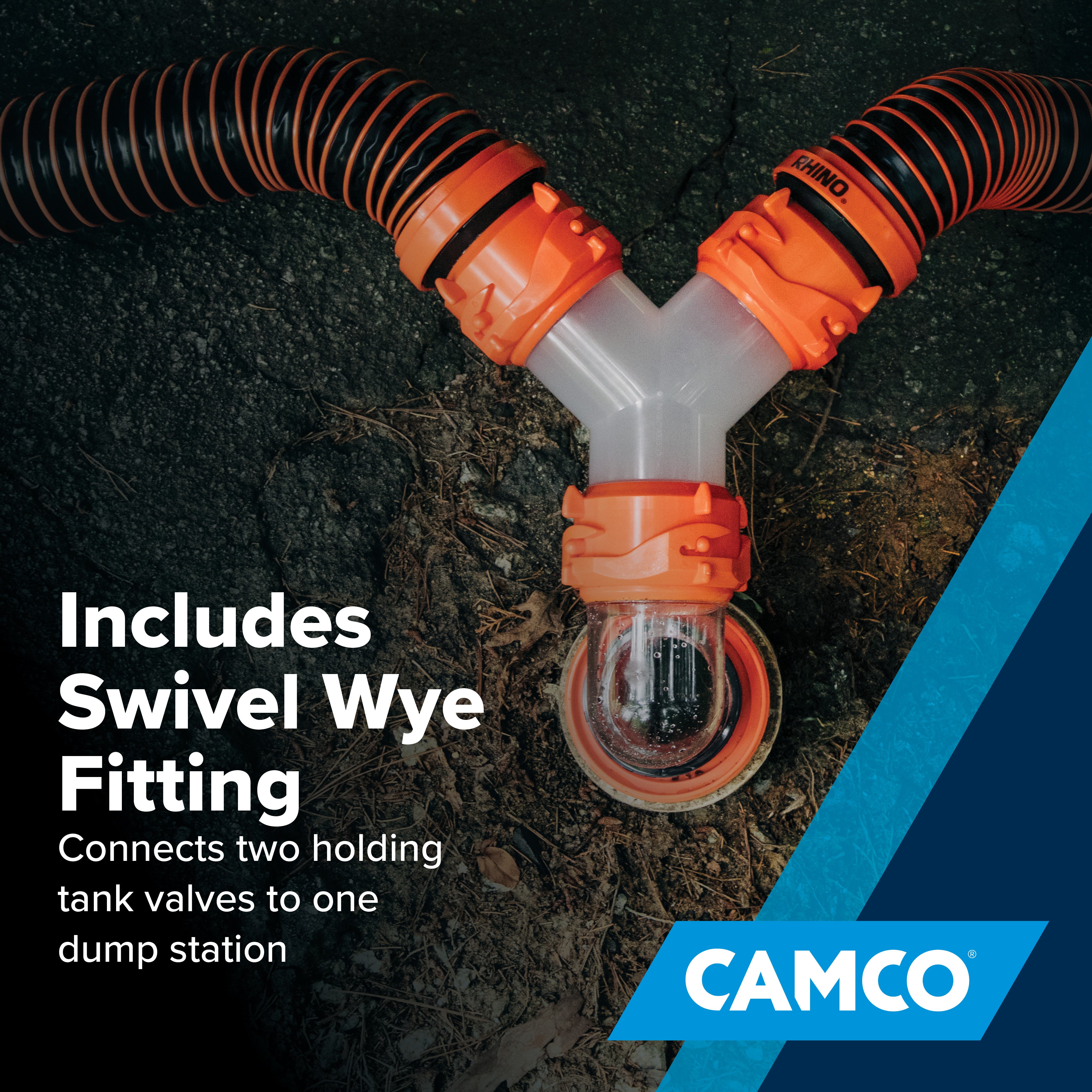 Camco RhinoEXTREME 20 Ft Sewer Hose Kit w/360 Degree Swivel Wye Fitting (Used)