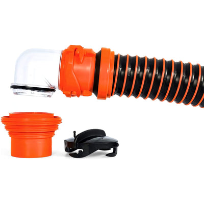 Camco RhinoEXTREME 20 Ft Sewer Hose Kit with 360 Degree Clear Swivel Wye Fitting