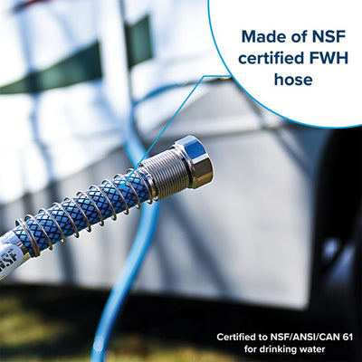 Camco TastePURE 25 Ft No Kink Heavy Duty PVC Drinking Water Hose, Blue(Open Box) - VMInnovations