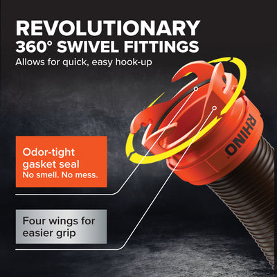 Camco 20 Foot RV Sewer Hose Kit with Pre Attached Bayonet Fittings (Open Box)