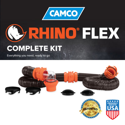 Camco 20 Foot RV Sewer Hose Kit with Pre Attached Bayonet Fittings (Open Box)
