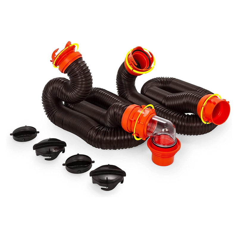 Camco 20 Foot RV Sewer Hose Kit with Pre Attached Bayonet Fittings (Open Box)