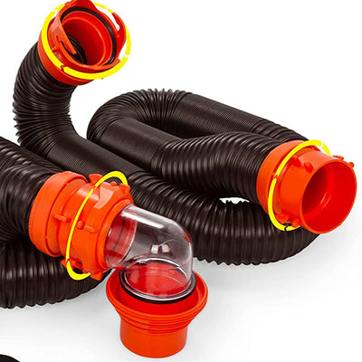 Camco 20 Foot RV Sewer Hose Kit with Pre Attached Bayonet Fittings (Open Box)