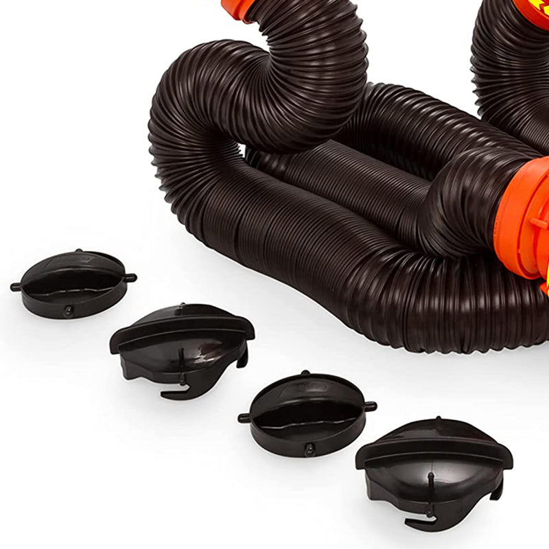 Camco 20 Foot RV Sewer Hose Kit with Pre Attached Bayonet Fittings (Open Box)