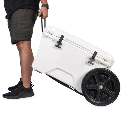 Camco Metal Universal Cooler Cart Dolly with Straps & 12" Wheels, 200lb Capacity - VMInnovations