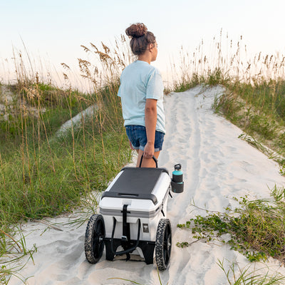 Camco Metal Universal Cooler Cart Dolly with Straps & 12" Wheels, 200lb Capacity - VMInnovations