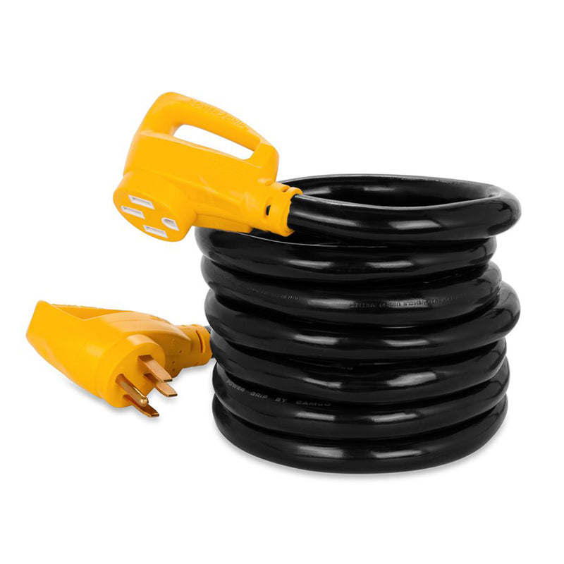 Camco 15 Foot 50 Amp Extension Cord with Power Grip Handles for RVs or Campers