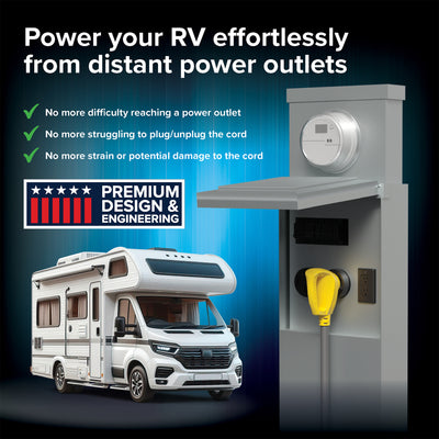 Camco 15 ft 50 Amp Extension Cord w/Power Handles for RVs or Campers (Open Box) - VMInnovations