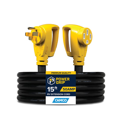 Camco 15 ft 50 Amp Extension Cord w/Power Handles for RVs or Campers (Open Box) - VMInnovations