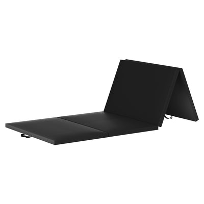 BalanceFrom Foldable Gymnastics Mat w/Sectional Balance Beam,Black (Open Box) - VMInnovations