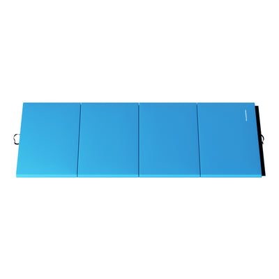 BalanceFrom Foldable Gymnastics Mat w/Sectional Floor Balance , Blue (Open Box)