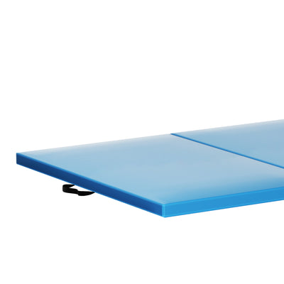 BalanceFrom Foldable Gymnastics Mat w/Sectional Floor Balance Beam, Blue (Used)